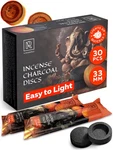 Rosenfeld Incense Charcoal Discs 33MM Quick Light 30 Pcs Long Burning. Fixed Price $14.99.