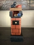 Erzgebirgische Kwo Red Tiled Stove Germany Wood Christmas Incense Smoker Read. Fixed Price $56.00.