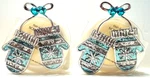 Bath Body Works Winter Mittens Blue White Scentportable Car Visor Clip New X 2. Fixed Price $21.99.