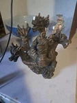 Smoke Breathing Dragon Incense Burner Cover 9" Resin By Hosley 5 Headed Fantasy. Fixed Price $18.00.