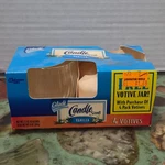 Nos Vtg 1990S Glade Candle Scents Vanilla 4 Votives & Glass Jar Johnson Wax. Fixed Price $15.00.