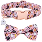 Faygarsle Halloween Dog Collar Pink Cotton Pumpkin Pattern Size. Fixed Price $11.28.