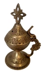 Antique Brass Vtg Incense Burner W/handle Spirituality Floral Bohemian 5 Inch. Fixed Price $19.88.