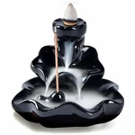 Waterfall Incense Burner, Lotus Backflow Holder Ceramic Censer Cones .... Fixed Price $15.24.