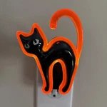 Halloween Black Cat Neon Orange Bath And Body Works Nightlight Wallflower Fall. Fixed Price $24.45.