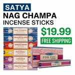 Satya Nag Champa Incense Sticks 4 Packs (15G Each) Huge Variety Of Scents!. Fixed Price $19.99.