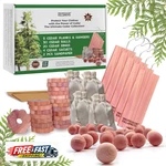 61 Pack Cedar Blocks Sachets Rings Balls Stop Clothes Damage Protect. Fixed Price $14.15.