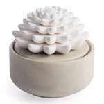 Airom White Succulent, Porcelain Passive Essential Oil Diffuser (with 15ML. Fixed Price $52.21.