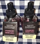 New 2-PACK Strawberry Snowflakes Enh Wallflower Refill Bulbs Bath & Body Works. Fixed Price $16.00.