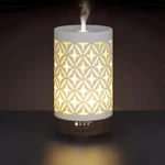 Earnest Living Essential Oil Diffuser For Home White Ceramic Hollow 100ML. Fixed Price $17.93.