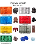 Silicone Star Wars Chocolate Mold Set, Non-stick, Millennium Falcon, Vader. Fixed Price $15.00.