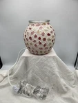 Scentsy Fall Autumn Leaf Mosaic Glass Electric Wax Warmer Diffuser Home Decor Q5. Fixed Price $19.99.