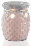 Obi Imports Tall Ceramic Lamp Warmer - Diamond Texture White 5 W/bulb. Fixed Price $24.99.