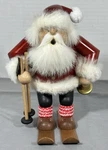 Kwo Erzgebirge Skiing Santa Incense Smoker German Wood Folk Art Read. Fixed Price $164.87.