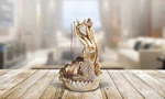 8 3/4"H Buddha Backflow Incense Burner Figurine Ation Home Decor Unique Gift. Fixed Price $46.12.
