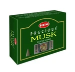 Precious Musk - Case Of 12 Boxes, 10 Cones Each Hem Incense From India. Fixed Price $13.90.