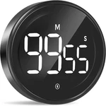 Liorque Digital Kitchen Timer, Magnetic Countdown Countup With Black. Fixed Price $22.85.