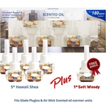 Clean-n-fresh Scented Oil 5 REFILLS+1 Free Bonus Fits Glade & Air Wick Warmer. Fixed Price $13.98.