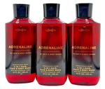 New Bath & Body Works Lot Of Bottles Adrenaline 3-IN-1 Hair Face Wash 10 Oz. Fixed Price $29.95.
