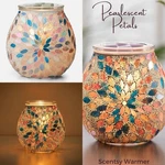 Scentsy Pearlescent Petals Electric Wax Warmer Glass Multicolor Plug-in. Fixed Price $45.00.