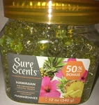 Sure Scents Hawaiian Crystal Gel Beads Air Freshener Fragrance Home Decor 12OZ. Fixed Price $9.88.
