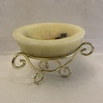 Habersham Sunflower No Flame Candle With Brass Stand Wax Pottery Vessel Bowl. Fixed Price $22.00.