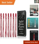 10 Inch Dripless Taper Candles Set Of 12 Elegant Blood White For Halloween. Fixed Price $43.99.