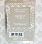 Coconut Snow Wax Melts By Bh& G 2.5 Oz. 6 Cube Pack Winter Holiday Christmas. Fixed Price $12.99.