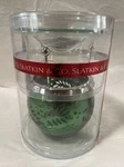 Slatkin & Co Silver Crackle Holiday Ornament Fragrance Oil Warmer Green. Fixed Price $15.50.