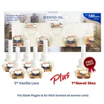 Clean-n-fresh Scented Oil 5 REFILLS+1 Free Bonus Vanilla Lace+hawaii Shea New. Fixed Price $12.98.