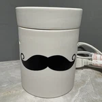 Scentsy Mustache Deluxe Wax Warmer Medium 20W Ceramic White 2010 Retired Tested. Fixed Price $22.99.
