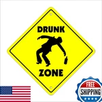 Signmission Drunk Crossing Zone Xing Indoor/outdoor 20 Tall Drinker Beer. Fixed Price $44.87.