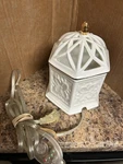 Gold Canyon Electric Scent Pod Warmer W/ Timer Gazebo Style Glazed Soft White. Fixed Price $35.00.