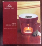 Holiday Time Ceramic Red Melt Burner Home Fragrance Oil Difusser. Fixed Price $19.99.