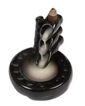 New Waterfall Incense Cone Holder, Flora Classique, Black Ceramic Ash. Fixed Price $25.00.