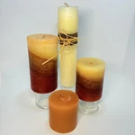 Cinnamon Pillar Candles Set Of 4- 3 9 High Mood For Home Decor. Fixed Price $50.00.