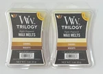2 Yankee Candle Trilogy Caramel Biscotti Vanilla Woodwick Fragranced Wax Melts. Fixed Price $15.99.