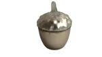 1616 Holdings Lidded Acorn Jar Candle Small Gold Glass Single Wick Nature Decor. Fixed Price $6.99.