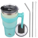 Konokyo 40 Oz Tumbler With Handle 2 Straw Lid, Ounces, Mint. Fixed Price $19.70.