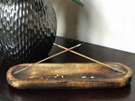 Incense Burner Stick Holder Ash Catcher Wooden Handmade Aromatherapy Craft. Fixed Price $15.88.