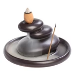 Zen Backflow Incense Burner, Ceramic Waterfall Holder For Cone Bronze. Fixed Price $10.04.