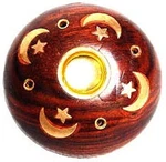 Wooden Incense Burner: Decorative Holder For Cones & Sticks. Fixed Price $6.95.