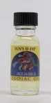 Aquarius, Wisteria, Sun's Eye Zodiac Oil, 1/2 Ounce Bottle. Fixed Price $12.87.