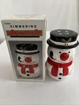 Vintage Wang's 6" Simmering Potpourri Ceramic Snowman Christmas- Taiwan. Fixed Price $8.95.
