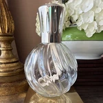 Lampe Berger Clear Glass Fragrance With Catalytic Burner And Silver Metal. Fixed Price $45.00.