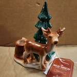 Cast Iron Standing Deer Candle Holder Red Shed. Fixed Price $14.99.