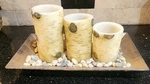 Dawhud Direct Birch Bark Flamesless Wax Votive Candle Holder, 14"L 8"W Vintage. Fixed Price $8.79.