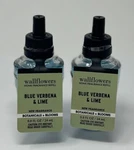 2 Bath & Body Works Blue Verbena Lime Wallflower Fragrance Refill Bulb Plug In. Fixed Price $14.99.