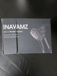 Inavamz Black 2-IN-1 Shower Head Combo: Rainfall Handheld (model 15391). Fixed Price $33.00.