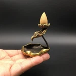 Owmell Lotus Backflow Incense Holder, Vintage Brass Waterfall. Fixed Price $18.84.